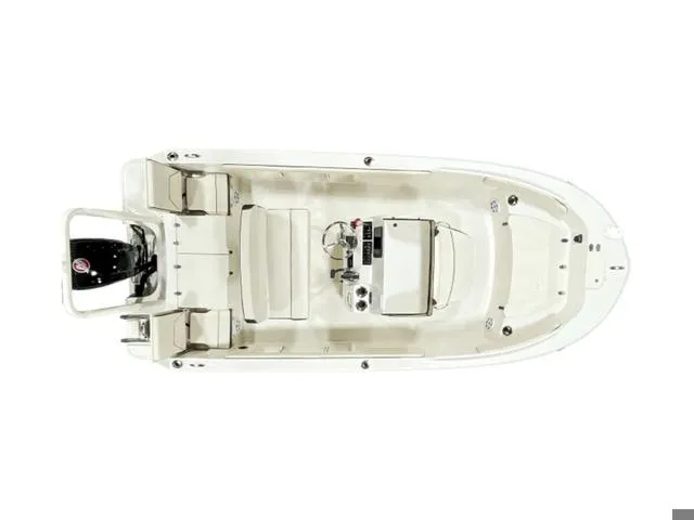 Slide: The Image of 2023 Stingray 173CC boat, top view, white interior, center console. - 34