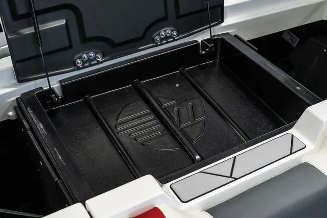 Slide: The Image of 2024 Malibu 23 LSV engine compartment showcasing the powerful inboard engine. - 14