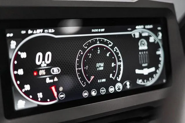 Slide: The Image of 2024 Malibu 23 LSV boat lighting control touchscreen display. - 29
