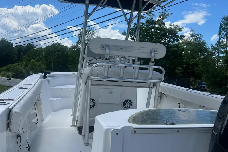 Slide: The Image of 2006 Sea Fox 236 Center Console boat interior with seating and console. - 4