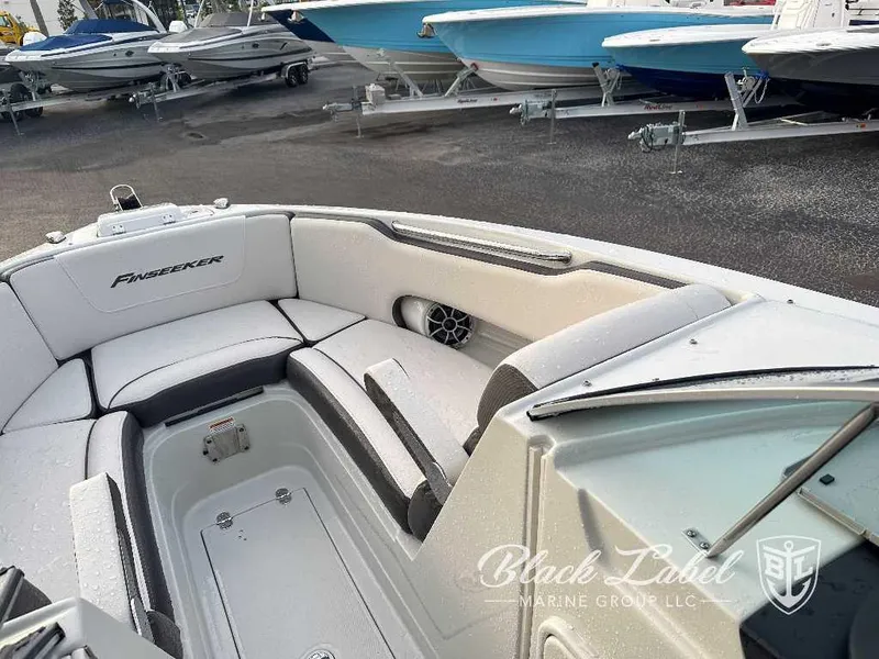 Slide: The Image of 2024 Finseeker 240 DC boat interior at Black Label Marine Group. - 3