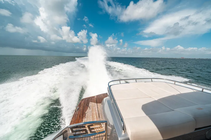 Slide: The Image of Pershing 92 yacht cruising on open water, 2012 model. - 20