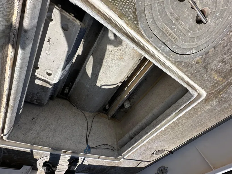 Slide: The Image of Open compartment of a 1992 Custom Hueneme Boat Works vessel showing storage space. - 10