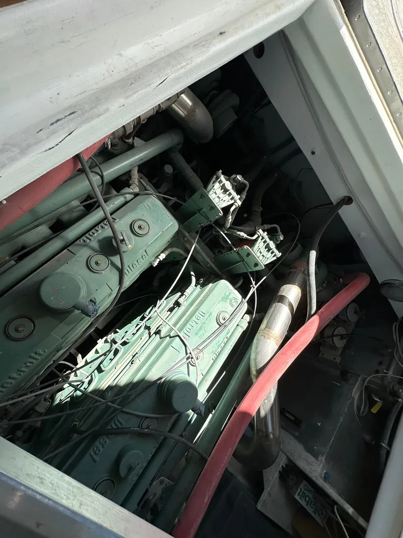 Slide: The Image of Engine compartment of a 1992 Custom Hueneme Boat Works vessel. - 34