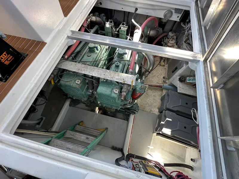 Slide: The Image of Engine compartment of a 1992 Custom Hueneme Boat Works vessel. - 35