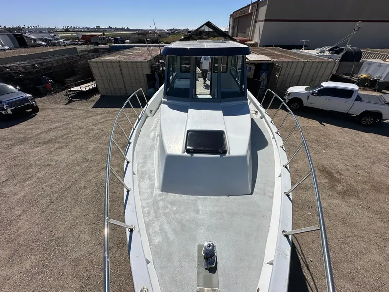 Slide: The Image of Custom 1992 Hueneme Boat Works vessel in a shipyard, top deck view. - 8