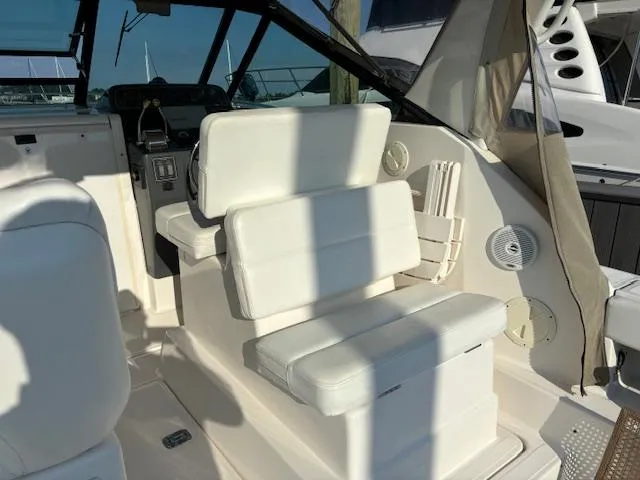 Slide: The Image of 2001 Tiara Yachts 2900 Open galley with microwave, stove, and mini-fridge. - 10