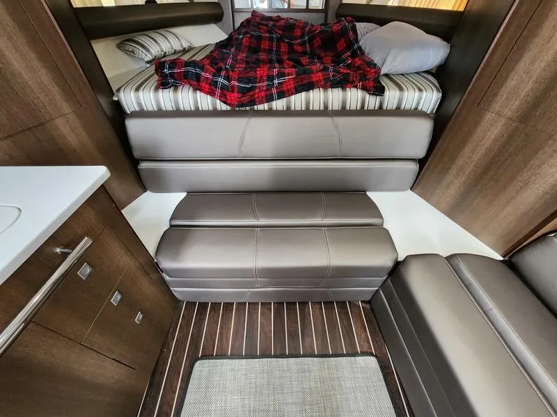 Slide: The Image of Interior of 2019 Monterey 335SY yacht with cozy bed and modern design. - 44