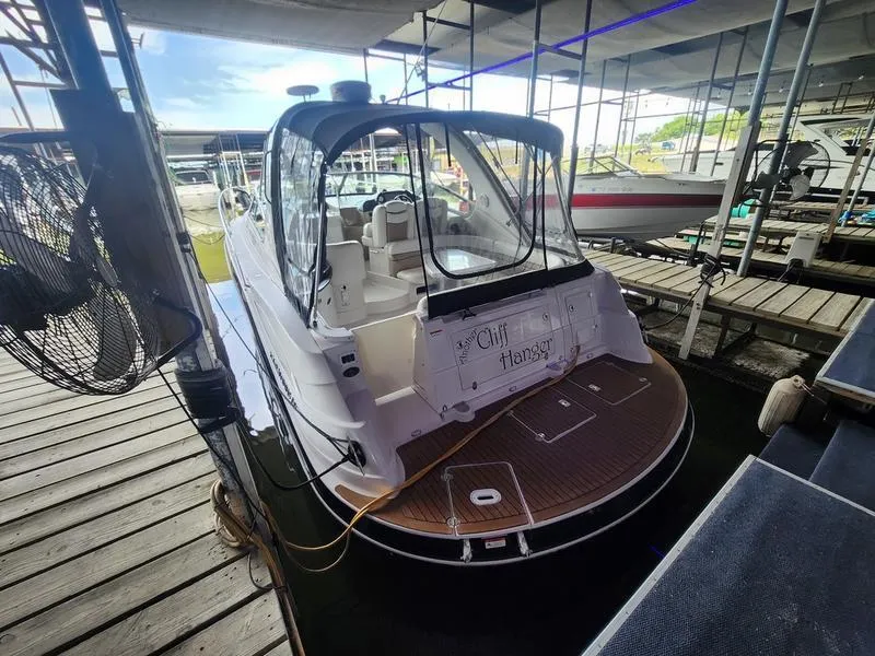 Slide: The Image of 2007 Four Winns 358 Vista docked in a marina. - 7