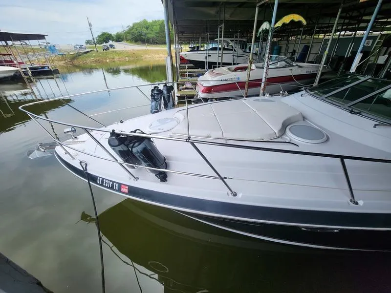 Slide: The Image of 2007 Four Winns 358 Vista boat docked in a marina. - 9