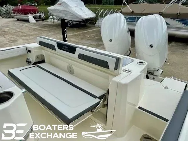Slide: The Image of 2025 Cobia 265 Center Console with dual engines, Boaters Exchange. - 4