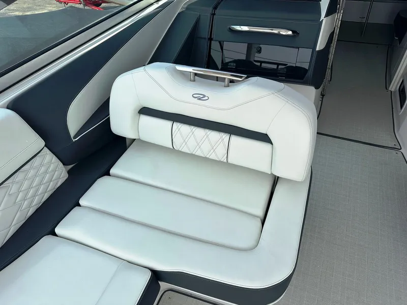 Slide: The Image of Luxury seating on the 2025 Regal 3300 boat with premium upholstery. - 11
