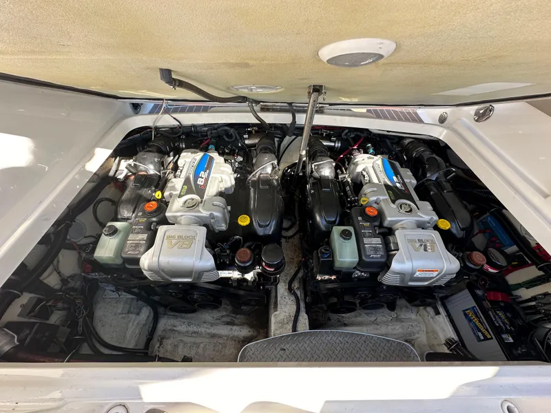 Slide: The Image of 2015 Formula 310 Sun Sport engine compartment with twin engines. - 38