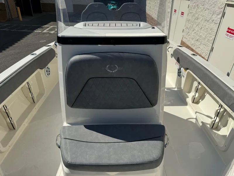 Slide: The Image of Interior view of 2022 Stingray 206 CC boat with storage compartment. - 14