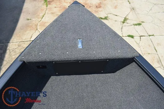 Slide: The Image of 2025 Lund 1675 Adventure SS boat bow with carpeted deck. - 16