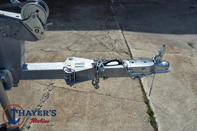Slide: The Image of Trailer hitch of a 2025 Lund 1675 Adventure SS boat at Thayer's Marine. - 8