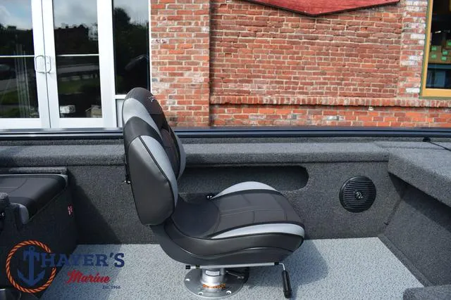 Slide: The Image of 2025 Lund 1875 Pro-V Bass XS boat interior with comfortable seating. - 24