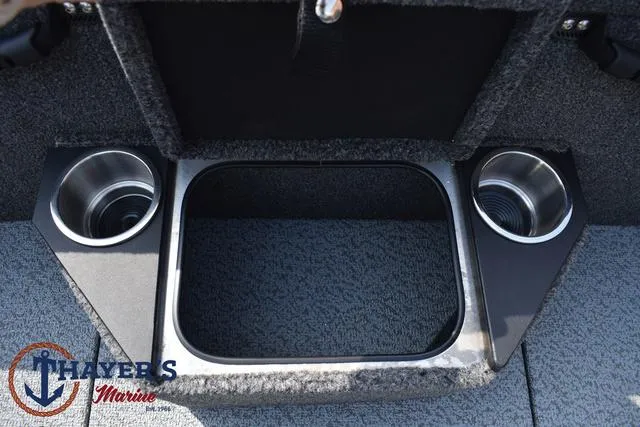 Slide: The Image of Cup holders and storage compartment in 2025 Lund 1875 Pro-V Bass XS boat. - 33
