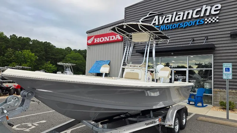The Image of 2025 Bulls Bay 2200 boat on trailer at Avalanche Motorsports dealership. - 1