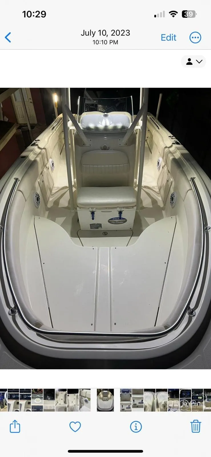 Slide: The Image of 2006 Hydra-Sports Vector 2500 CC boat interior, well-lit and spacious. - 11