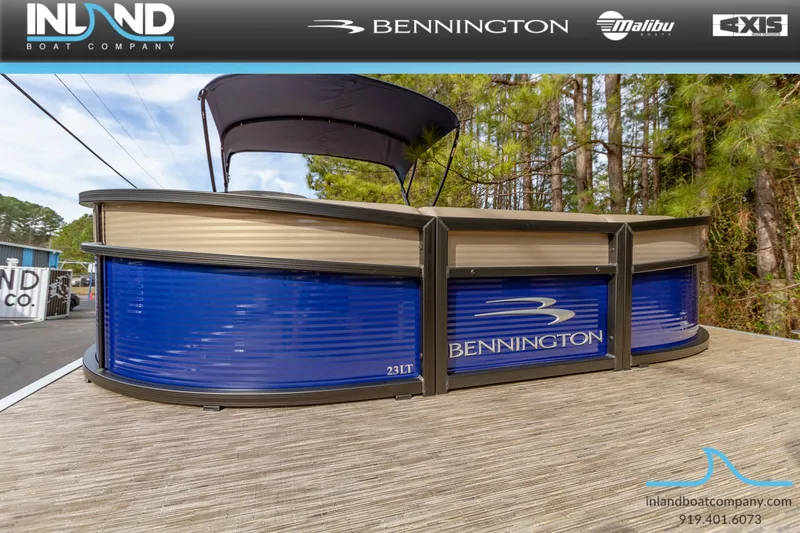 Slide: The Image of 2023 Bennington 23 LTSB pontoon boat displayed at Inland Boat Company. - 24