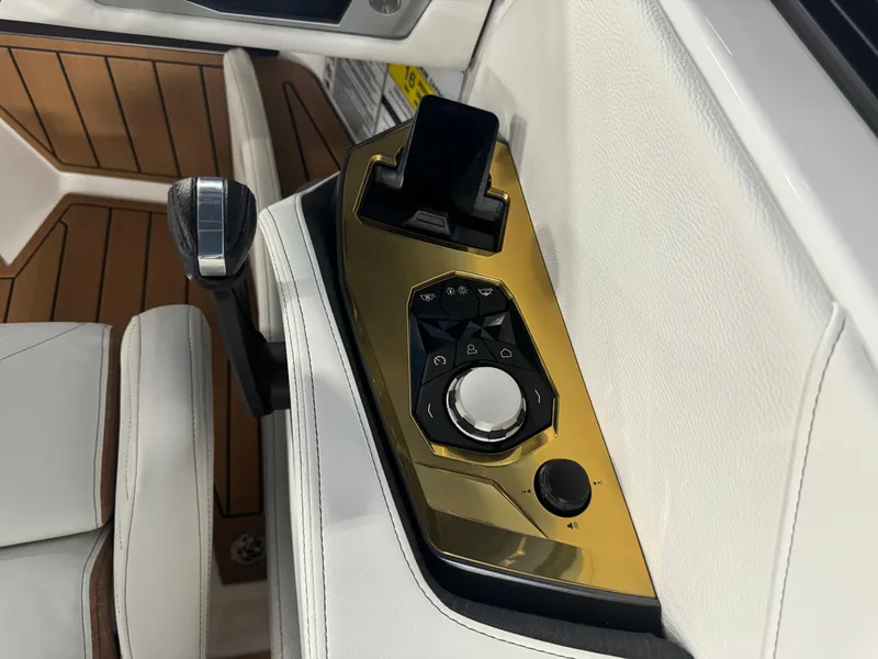 Slide: The Image of 2025 Nautique Super Air G23 control panel with sleek design and modern features. - 13