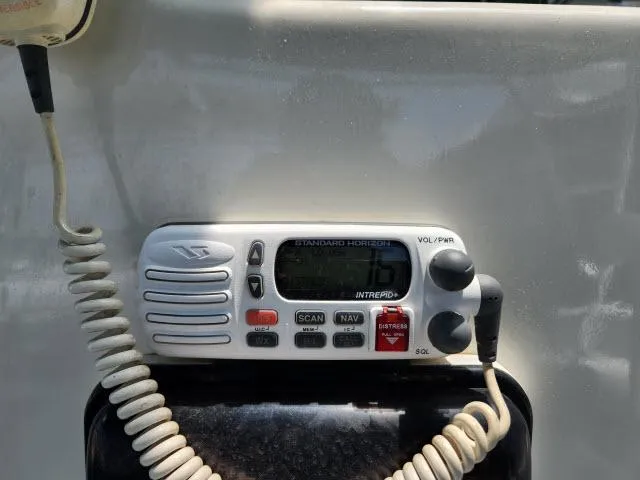 Slide: The Image of Marine radio on Ocean Cat 49 boat, model year 2000. - 12