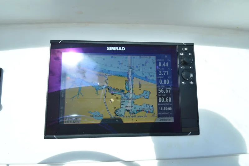 Slide: The Image of Simrad navigation display on 2023 Custom Aljerewy Wave Master boat. - 10