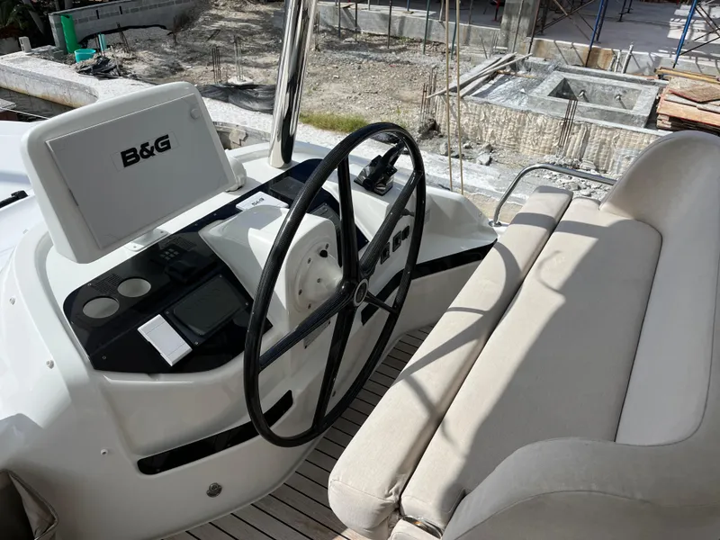 Slide: The Image of Helm of 2021 Lagoon 55 yacht with B&G navigation system. - 10
