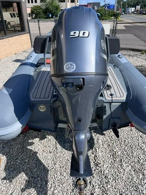 Slide: The Image of 2024 Highfield Sport 460 with Yamaha 90 outboard motor. - 7