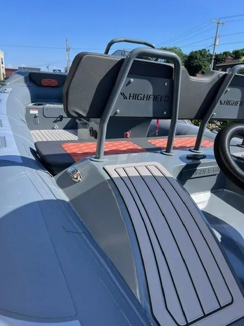 Slide: The Image of 2024 Highfield Sport 460 boat interior with seating and deck details. - 9