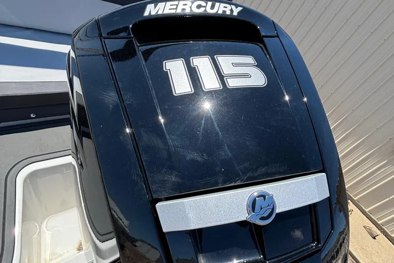 Slide: The Image of 2023 Bayliner E19 boat with Mercury 115 outboard motor. - 3