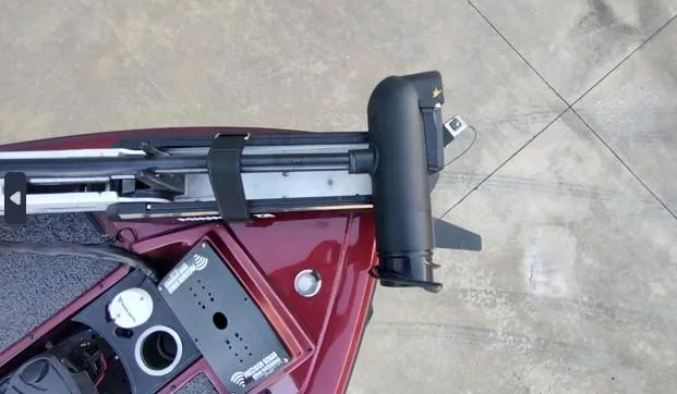 Slide: The Image of 2021 Vexus AVX1880 boat with trolling motor and control panel. - 2