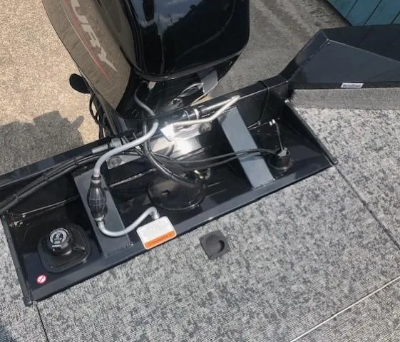 Slide: The Image of 2025 Tracker Pro Team 175 Crappie Edition boat engine and fuel system. - 24