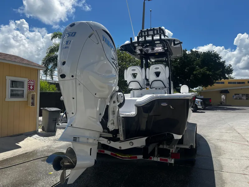 Slide: The Image of 2024 Sportsman Masters 267 Bay Boat with Yamaha outboard motor. - 3