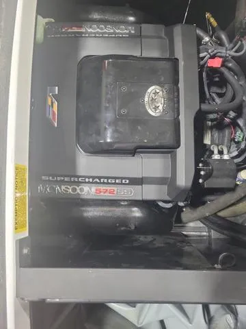 Slide: The Image of Supercharged Monsoon 572 engine in a 2015 Malibu 247 LSV boat. - 14