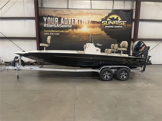 Slide: The Image of 2024 Xpress H22B boat with Yamaha 175 SHO engine at Sunrise Marine Center. - 2