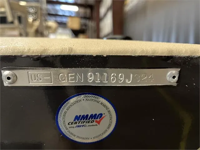 Slide: The Image of 2024 G3 Bay 18GX W/Yamaha 115 SHO HIN plate and NMMA certification sticker. - 9