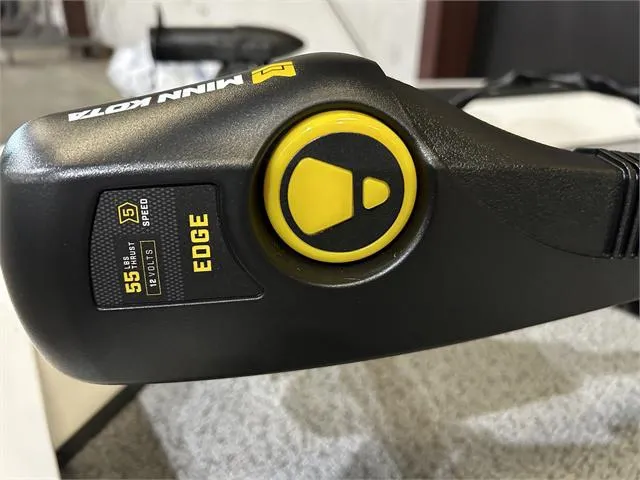Slide: The Image of Close-up of Minn Kota Edge trolling motor control on 2024 G3 Sportsman 1610 Vnl boat. - 11