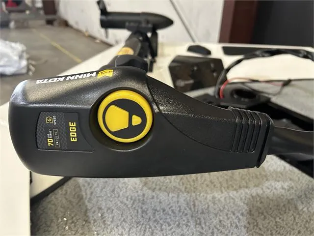 Slide: The Image of Close-up of Minn Kota Edge trolling motor on 2024 G3 Sportsman 1710 W/Yamaha 90 HP SHO. - 7