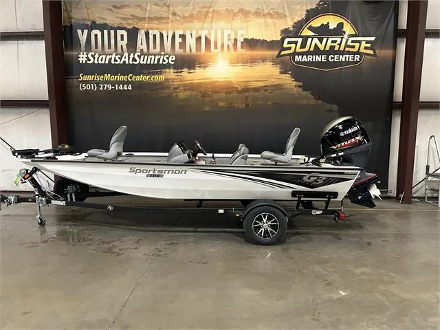 Slide: The Image of 2024 G3 Sportsman 1710 with Yamaha 90 HP SHO at Sunrise Marine Center. - 1