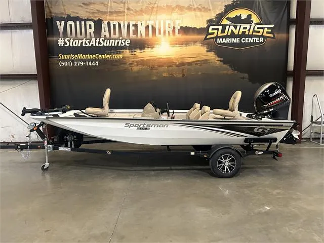 Slide: The Image of 2024 G3 Sportsman 1710 PFX with Yamaha 90 SHO at Sunrise Marine Center. - 1
