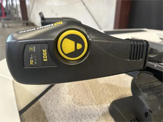 Slide: The Image of Close-up of Minn Kota Edge trolling motor control on 2024 G3 Sportsman 1710 PFX boat. - 8