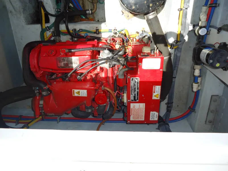 Slide: The Image of Engine compartment of a 2009 Chris-Craft Corsair 36 boat. - 18