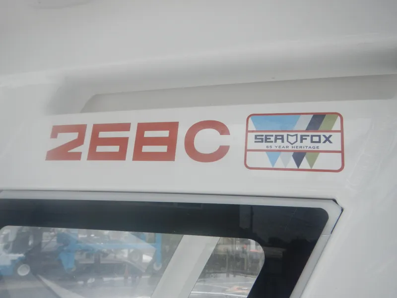 Slide: The Image of 2025 Sea Fox 268 Commander boat model logo and branding. - 15