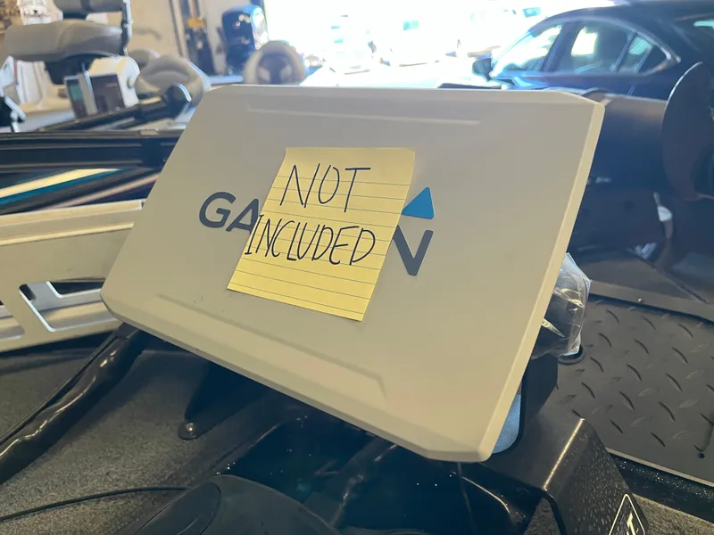 Slide: The Image of 2016 Skeeter ZX 250 boat with Garmin device labeled "Not Included." - 3