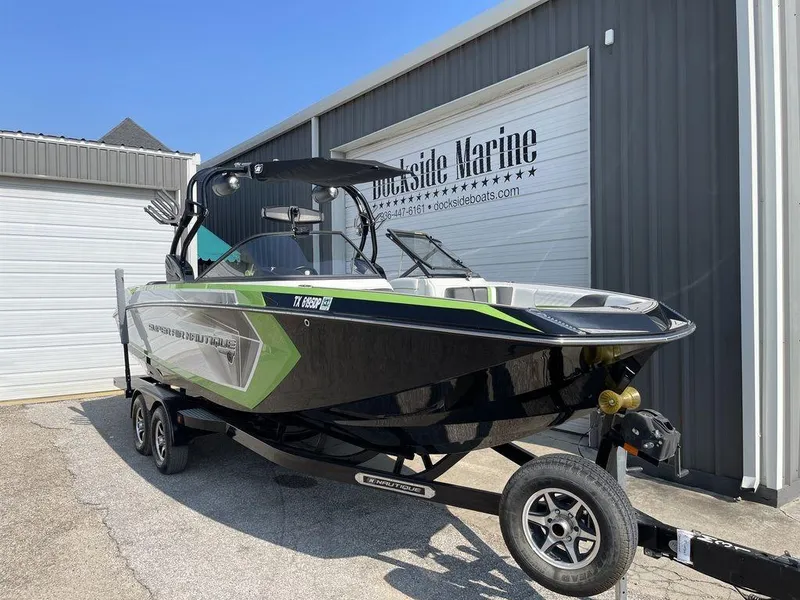 Slide: The Image of 2016 Nautique G25 boat on trailer at Dockside Marine. - 1