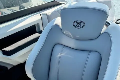 Slide: The Image of 2022 Cobalt R6 Surf boat interior with luxurious seating. - 25