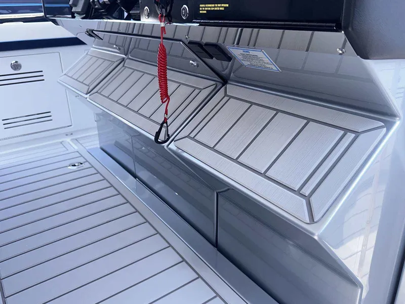 Slide: The Image of Control panel of 2025 Formula 387 Center Console Fish with illuminated cup holders. - 39