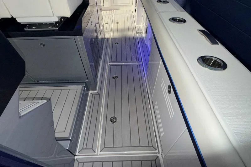 Slide: The Image of Interior view of 2025 Formula 387 Center Console Fish boat, featuring sleek design and modern amenities. - 50
